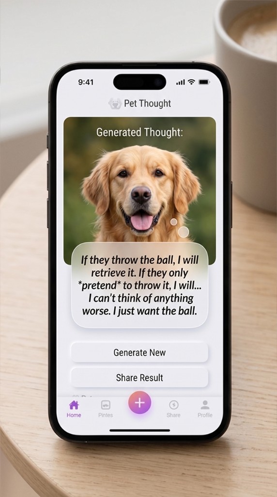 Hamster thought with share to Instagram, Messenger, and WhatsApp