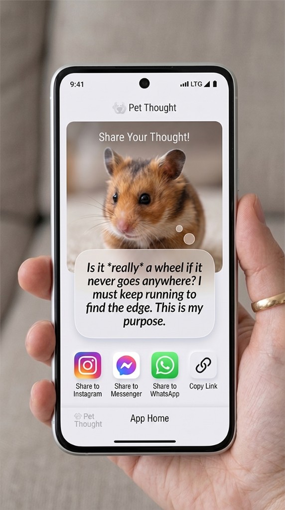 Rabbit with curious generated thought